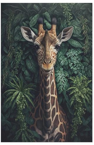 Puzzle 1000 Teile Giraffe Holzpuzzle Für Erwachsene Lernspiel Herausforderungsspielzeug The Puzzles Für Erwachsene Kinder （78×53cm）