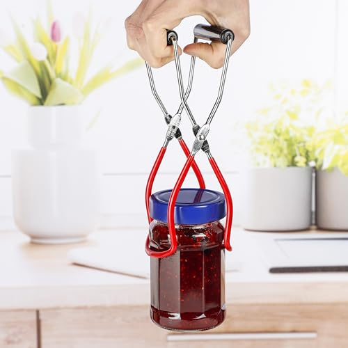 mucHome Glasheber für Einmachgläser & Einkochgläser – Greifzange aus Stahl mit rutschfestem Griff – Sicheres Heben heißer Konserven & Sturzgläser jeder Größe Einmachglas-Heber, Glasheber Zange Greifer
