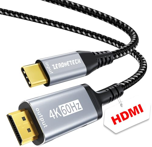 ZeroneTeck Câble USB C vers HDMI 4K@60Hz 2M