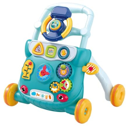 Allayu Baby Lauflernhilfen mit Musik und Lernaktivitäten fördern junge Talente durch spielerisches Lernen und Schieben. Diese Lauflernhilfen mit Sitz und Stehfunktion sind ideal zum Lernen, Grün