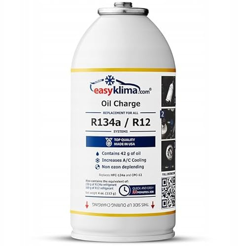 EasyKlima R134a Oil Charge 3in1 – Öl für Auto Klimaanlage R134a / R12 – Wartung Klimasystem – Kompressor Schutz
