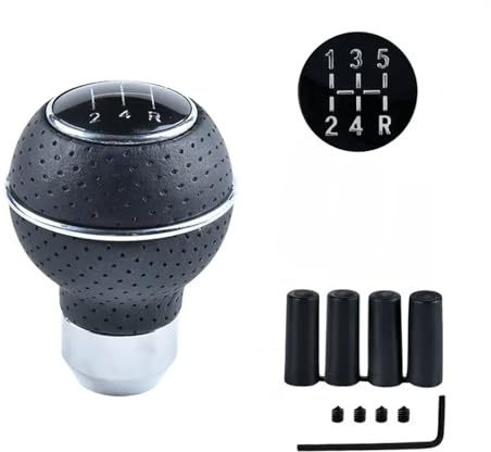 Car Gear Stick Universal Car Gear Shift Knob Gear Stick 5 Speed Manual Transmission Automatic Shifter Lever Stick Shifter Handball(6.5cm Black)(7.4cm Silver)