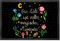 Mr. & Mrs. Panda Fußmatte Magische Welt 40 x 60 cm - Geschenk, Türvorleger, Fußabtreter außen, Blumen, Fußmatte außen, Gummi Matte, Frühlings Deko,