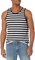 Amazon Essentials Men's Regular-Fit Vest, Black White Horizontal Stripes, XL