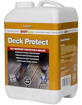 EASYSeal - Deck Protector Clear Treatment for Outdoor Wood Decking. 3L Natural Stain Preserver Decking Stain for Exterior Garden Protection. Quick & Easy Application Wood Preserver Decking Protecton