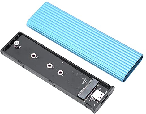 ciciglow Solid-State-Laufwerkgehäuse, SSD-Gehäuseunterstützung 2 TB, Kompatibel mit für M. 2 Serial ATA NVME 2230/2242/2260/2280 SSD(Blau)