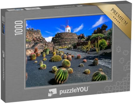 puzzleYOU: Puzzle 1000 Teile „Botanischer Kaktusgarten, beliebte Attraktion auf Lanzarote“ – aus der Puzzle-Kollektion Lanzarote