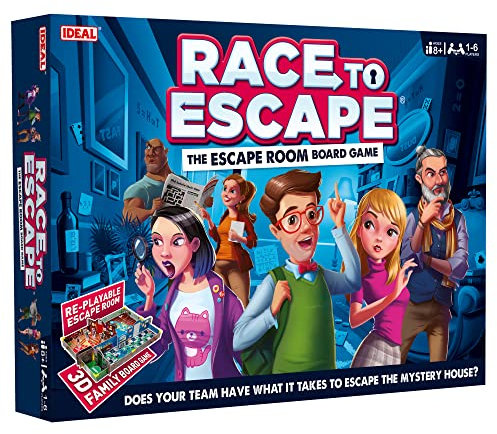 IDEAL | Race to Escape: The 3D replayable Escape Room board game! | Family Games | For 1-6 Players | Ages 8+