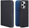 VISOUL iPhone 14 Pro Max Hülle, Handyhülle Carbon Leder RFID Schutz Schützt vor Stoß Standfunktion Kartenfach Magnet TPU Handytasche Blau T