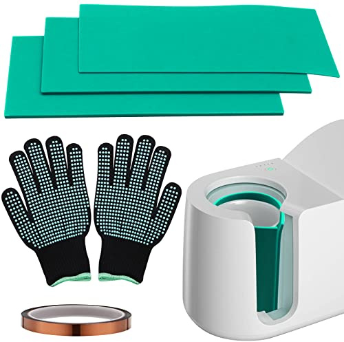 ZOCONE Sublimation Tumblers Wrap Set for Cricut Mug Press Accessories, 3 Thickness Silicone Mug Tumbler Wrap Sublimation Blanks Products for Heat Press Sublimation Machine, 9.8 x 4.7 Inch (Green)