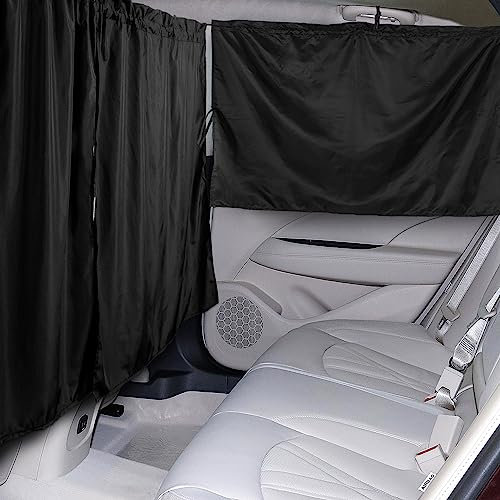 Sichtschutzvorhänge für das Auto, 95% lichtblockierender Stoff, Rücksitz und Seitenfenster, Trennvorhang, Baby-Sonnenschutz, breite Limousine, SUV, Sonnenschutz, für Reisen, Camping, Nickerchen,