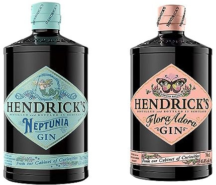 Hendrick's Flora Adora Gin, 70cl & Hendrick’s Neptunia Gin, 70cl – An Exquisite Gin Gift For A Friend, Family or Colleague