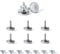 Tycoonest M6 X 28MM Adjustable Furniture Levelling Feet Set of 8, Screw-in Round Base Table Leg Extender Adjuster Floor Protector, Leg Levelers for Bed Sofa Cabinet Garden Table Cupboard, with T Nuts