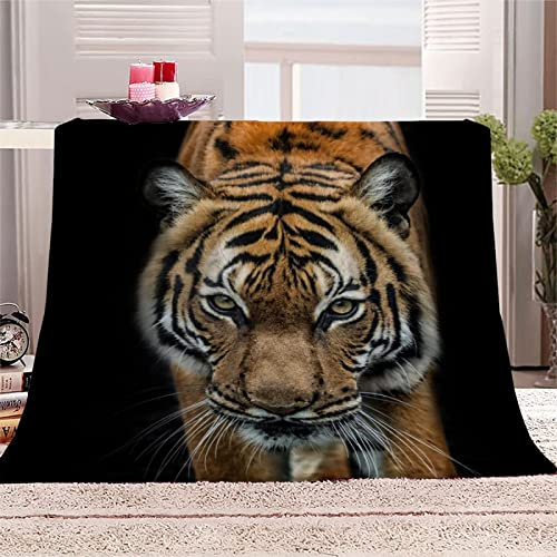 okoikfc Kuscheldecke Flauschig 220x240 cm 3D Tiger Decke Fleecedecke - Wohndecke, Sofadecke XXL, Decke Couch Blanket, Kuscheldecke Große, Sofa überwurfdecke