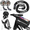 JSHNE 6 Pack Bicycle Accessories Set with Frame Bag, Chain Lock, Water Bottle Cage, Bike Mirrors, Bell for Road, Mountain and Adult Kids Men Women Bikes