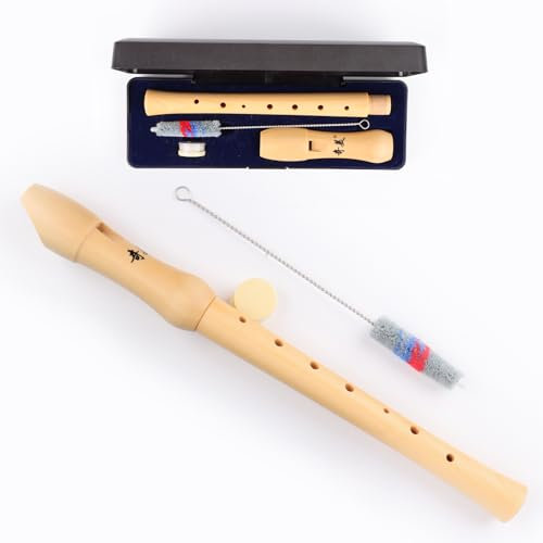 Flauto dolce in legno, flauto dolce soprano con custodia rigida per bambini, adulti, principianti