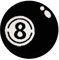 8 Ball Billard Teppich，Schwarz Kreis Teppiche für Wohnzimmer，Für Schlafzimmer, Wohnzimmer， Flurde,Badezimmer，Laufbänder The Carpet,rutschfeste Teppich (100 * 100CM)