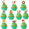 Catelves 50 Stück Weihnachten Cupcake Toppers, Muffin Deko, Tortendeko, Merry Christmas Kuchen, Cake Topper, Neujahr Party Dekoration