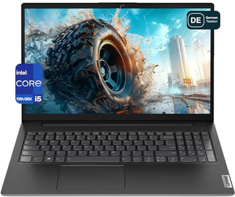Lenovo V15 G4 Laptop, Intel Core i5-13420H, 40 GB DDR4 RAM, 1 TB PCIe SSD, 15.6 FHD, Intel UHD Graphics, QWERTZ Tastatur, Windows 11 Pro, Black