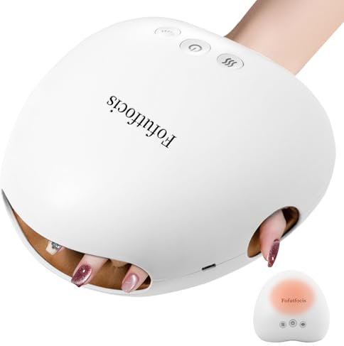 Cordless Hand Massager with Heat - 3 Levels of Heating and Air Compression, Electric Massager for Arthritis and Hand Pain Relief, Palm and Finger Massage Machine, Gift for Women Mom Grandma