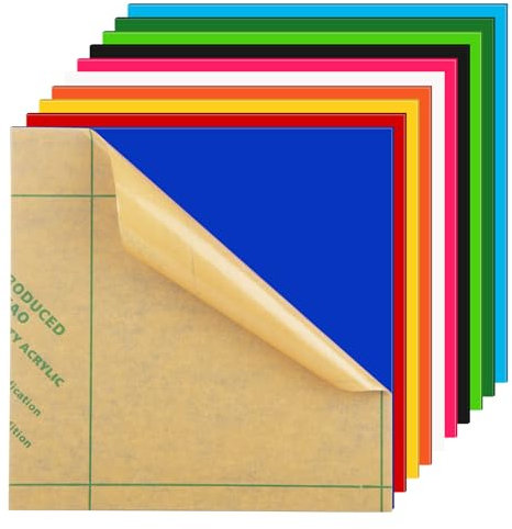 ASelected 10 placas acrílicas de colores, 20 x 20 cm