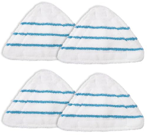 Panni Lavabili per Black & Decker BHSM1615DAM-QS, FSM1616, FSM1605, FSM 1630, FSMP20, FSMH1321JMD, FSMH13151SM, Set di 4 Panni Rettangolari in Microfibra per Black & Decker Steam Mop scopa a vapore