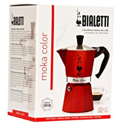 Bialetti 9323 Espressokocher Moka Color Emotion für 6 Tassen