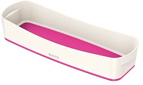 Leitz MyBox, Aufbewahrungsschale, Länglich, Blickdicht, Weiß/Pink Metallic, Kunststoff, 52581023, Klein