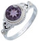 mantraroma Damen Ring 925 Silber Amethyst Edelstein lila Boho