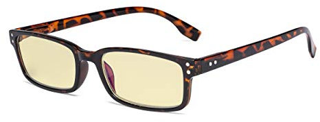 Eyekepper Blue Light Blocking Reading Glasses with Yellow Filter Lens - Computer Readers Men Women - Tortoise +2.50