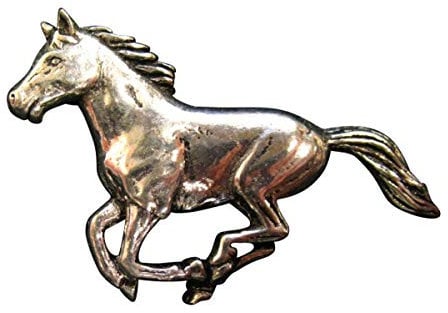 Ansteckpin Pferd im Galopp | für den Hut oder das Revers | Perfekt zum Reit-Outfit | Anstecker Pin Button | Altsilber