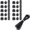 Kare & Kind 30 Pcs Plastic Cord Locks & Elastic Bungee Cord - Single Hole and Double Hole Drawstring Stoppers - Use for Shoelace, Clothing, Bag, Backpack, Camping Equipment - For DIY, Crafting, Gift