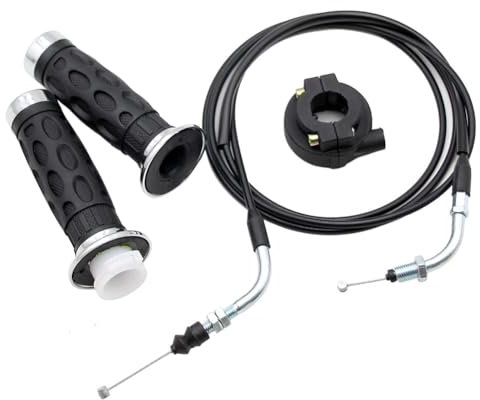 PRO BAT Throttle Twist Grip Set, , Universal Throttle Twist Grip Set with 78 Scooter Throttle Cable for 50cc 80cc 125cc 150cc GY6 4 Stroke Scooter Motorcycle Moped ATV
