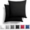 Alreya 2er-Set Mako Satin Kissenbezug 40 x 40 cm - 100% Baumwolle mit YKK Reißverschluss, Superweicher Kopfkissenbezug, Kissenhülle, Oeko-TEX® Standard Zertifiziert, Schwarz, nur Kissenbezug