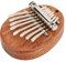 Mini-Daumenklavier, 3 Stile Exquisites Weiß/Holz 8 Tasten Kalimba-Daumenklavier, für Musikspielbeutel-Dekoration(Oval Log)