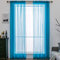 MIULEE Voile Vorhang Transparente Gardine aus Voile Einfarbig Stangendurchzug Transparent Wohnzimmer Luftig Dekoschal für Schlafzimmer 2er Set 280 x 140cm (H x B), Rod Pocket Blau Türkis