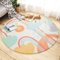 Teppiche Modern Designer für Wohnzimmer Kinderteppiche Flauschige Runden Groß Schutzmatten Waschbare Matten Kindermatte fürs Babyzimmer Kleinkinderzimmer 100 cm