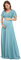 Ever-Pretty Robe en Maternité de Soirée Longue Femme Mousseline Classique Grossesse Enceinte Double V-col Manches Courtes Bleu Fumé 36