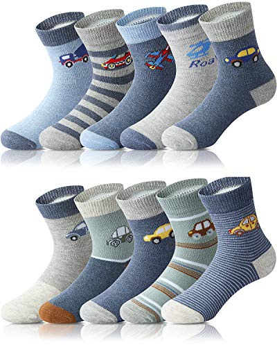 Adorel Jungen Socken Baumwolle Kindersocken Babysocken Strümpfe 10er-Pack