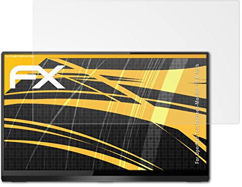 atFoliX Panzerfolie kompatibel mit Uperfect Touchscreen-Monitor 15,6 Inch Schutzfolie, entspiegelnde und stoßdämpfende FX Folie