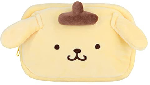 Roffatide Anime Pom Pom Purin Make-up Tasche Tragbare Kleine Kosmetische Tasche Reißverschluss Stift Beutel Bleistift Fall Für Frauen Mädchen gelb