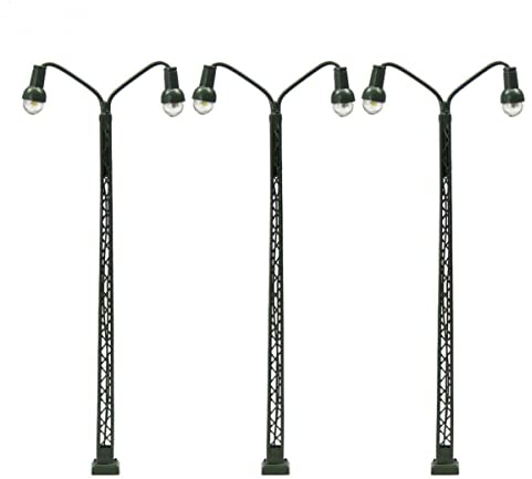 SPORTARC 3 Stück Modelleisenbahnleuchten La für TTice Mast-Lichtschiene für TT Modellbau Layout 20mA