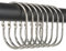 Goowin Shower Curtain Hooks, 12 Pcs Shower Curtain Rings Rust Proof Metal Oval Rings Clasp Closed Shower Curtain Rings for Bathroom Shower Rods Curtains（Nickel)