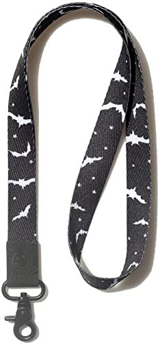 Cordon tour de cou pour homme et femme – Cordon cool pour clés, portefeuille et porte-badge d'identité, Chauves-souris, Long