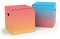 FOLDZILLA Kinderhocker Pappe 2er Set 29 x 29 x 29 cm – Papphocker Sitzhocker Falthocker Sitzwürfel Hocker Kinderzimmer – Mix Blau & Rot