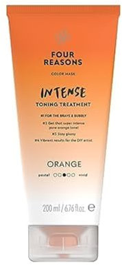 Four Reasons Haartönung Conditioner - Orange - Natürliche Spülung und Intensivtönung für Haare - Semi permanente Haarfarbe in Rotgelb - Intensive & Schonende Farben Tönung