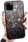 LINYUNE Compatible for iPhone 15 Pro MAX Case Gradient Bling Case with Glitter Sparkle Diamond, Surround Shiny Crystal Rhinestone TPU Bumper Protective Case Cover for iPhone 15 Pro MAX - Black