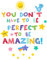 SUPERDANT Wandaufkleber Mit Inspirierendem Zitat Positiver Spruch Wandaufkleber You Don'T Have To Be Perfect Trendiger Motivierender Vinyl Aufkleber Für Kinderzimmer Schlafzimmer Spielzimmer