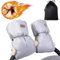 Orzbow Kinderwagen Handwärmer,Wasserdicht Künstliche Lammfell Handmuff für Kinderwagen,Winddicht Handschuhe Kinderwagen,Atmungsaktiv Zubehör für Kinderwagen,Winter Geschenk für Neue Eltern (Hellgrau)