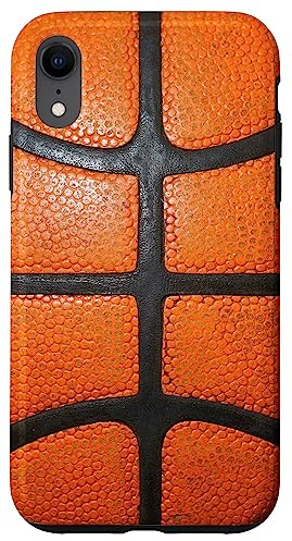 Orange Basketball Leder Muster Geschenk Hülle für iPhone XR